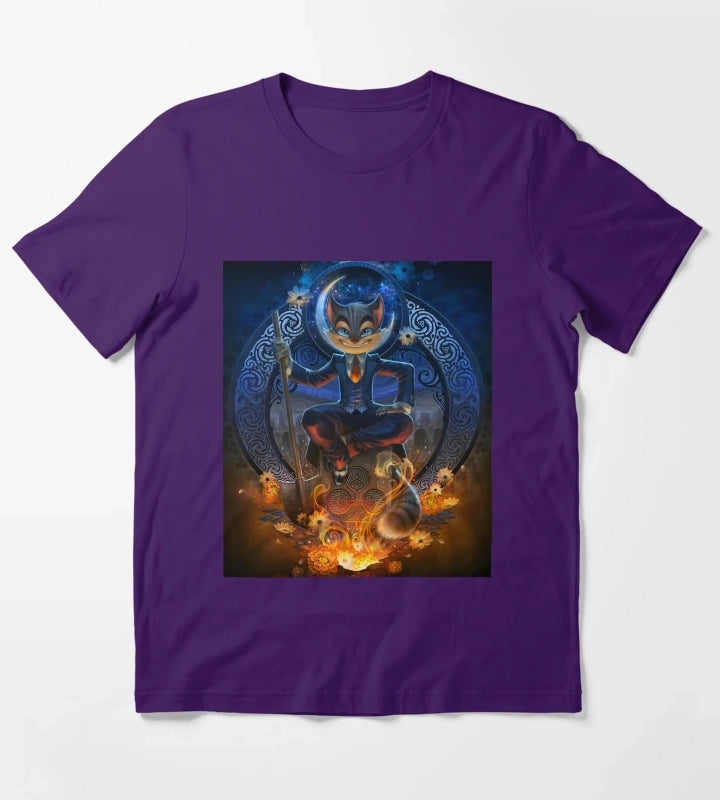 Lackadaisy Cute Cat T-Shirt Purple