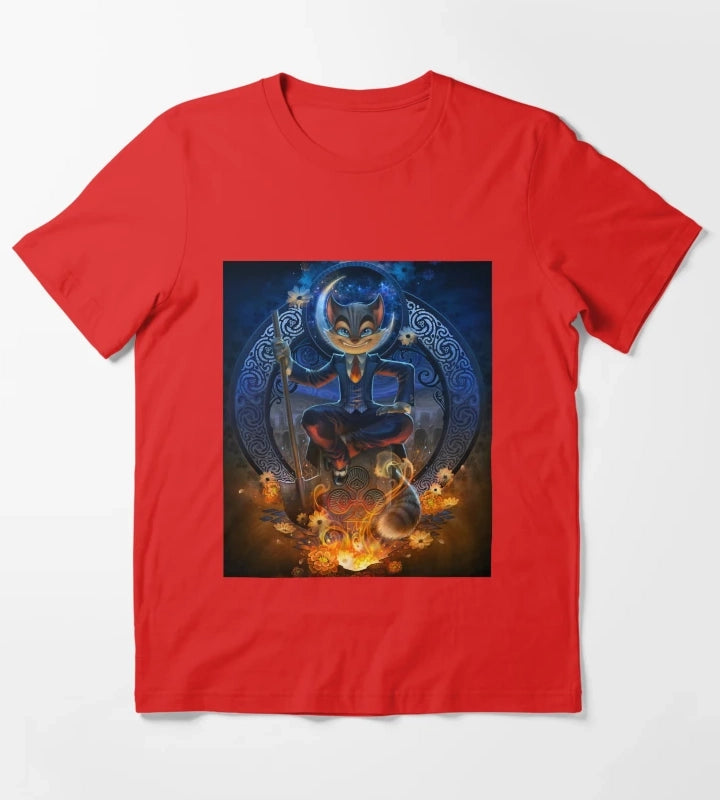 Lackadaisy Cute Cat T-Shirt Red