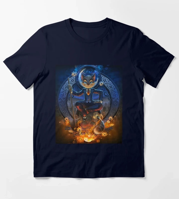 Lackadaisy Cute Cat T-Shirt Navy