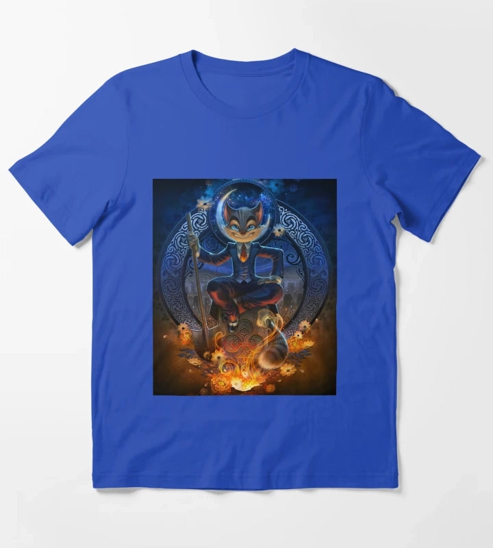 Lackadaisy Cute Cat T-Shirt Blue