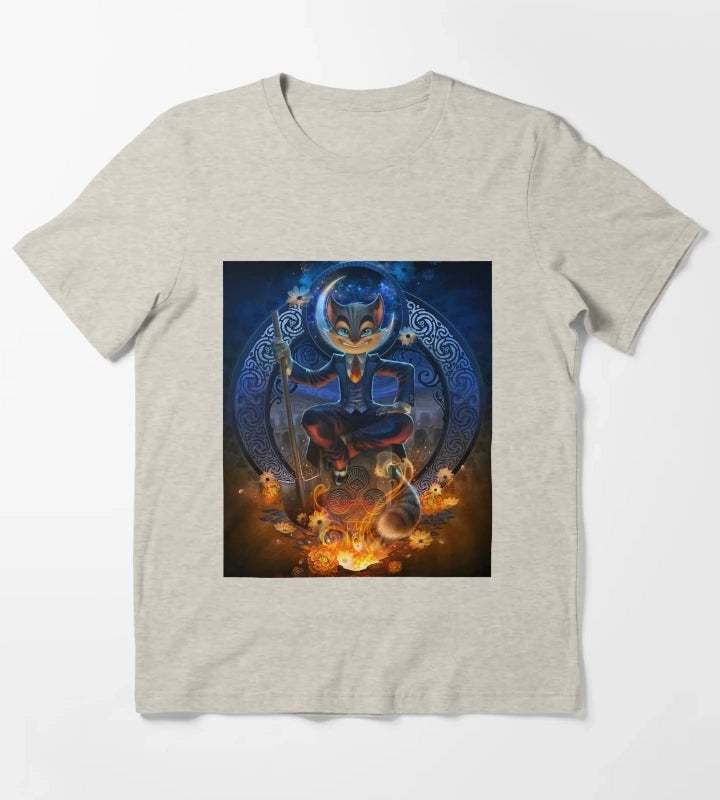 Lackadaisy Cute Cat T-Shirt Cream
