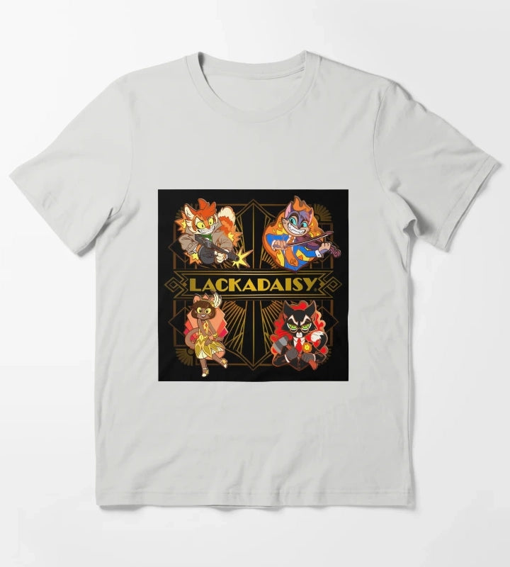 Lackadaisy Set Pin T-Shirt Light Grey