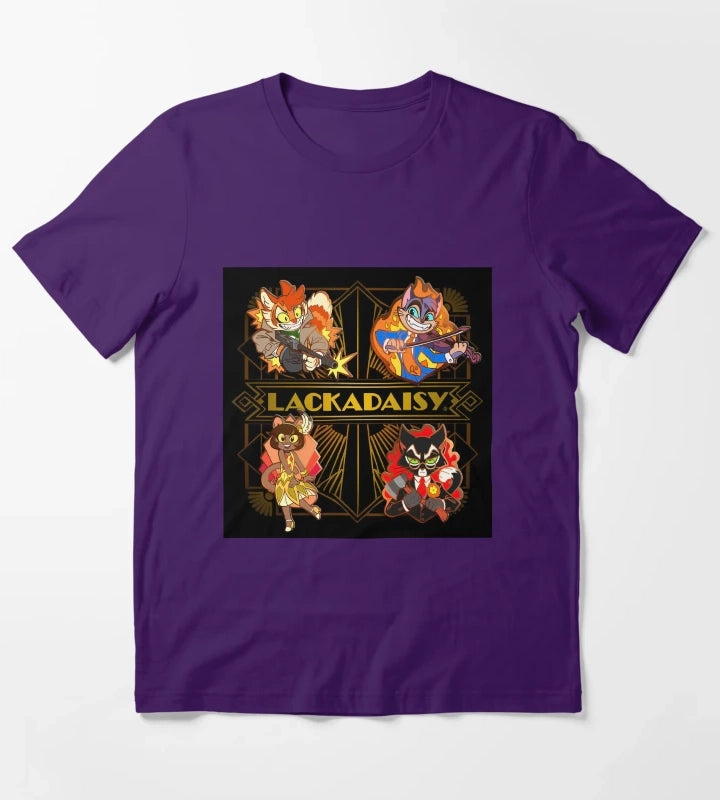 Lackadaisy Set Pin T-Shirt Purple