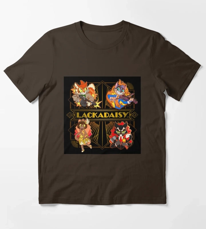 Lackadaisy Set Pin T-Shirt Brown