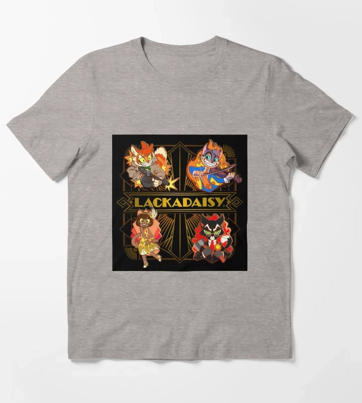 Lackadaisy Set Pin T-Shirt Heather Grey