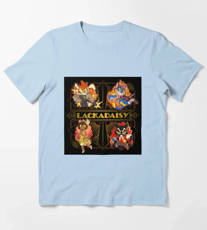 Lackadaisy Set Pin T-Shirt Sky Blue