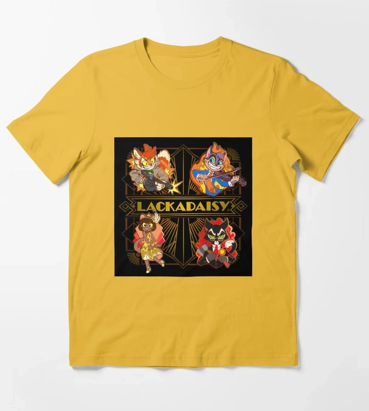 Lackadaisy Set Pin T-Shirt Yellow