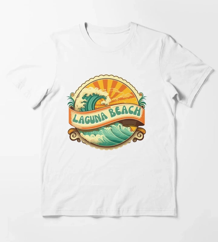 Laguna Beach Retro T-Shirt White