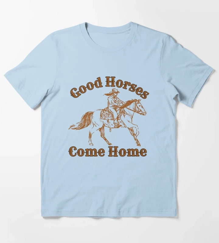 Lainey Wilson Good Horses T-Shirt Sky Blue
