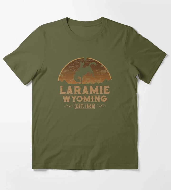 Laramie Wyoming Wild West Gifts T-Shirt Olive Green