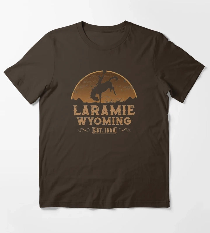Laramie Wyoming Wild West Gifts T-Shirt Brown