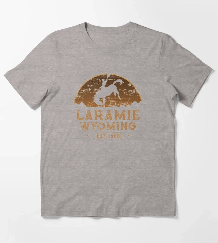 Laramie Wyoming Wild West Gifts T-Shirt Heather Grey
