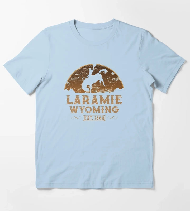 Laramie Wyoming Wild West Gifts T-Shirt Sky Blue