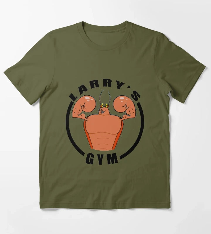 Larrys Gym T-Shirt Olive Green