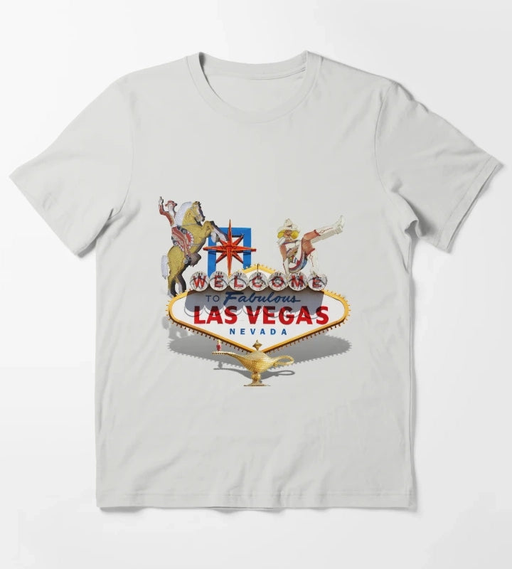 Las Vegas Welcome Sign T-Shirt Light Grey