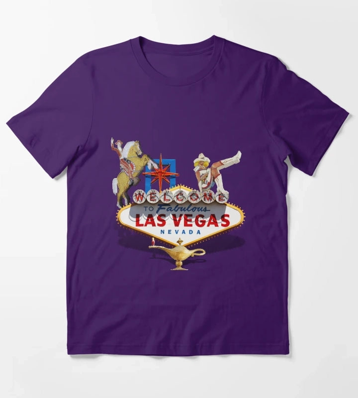 Las Vegas Welcome Sign T-Shirt Purple