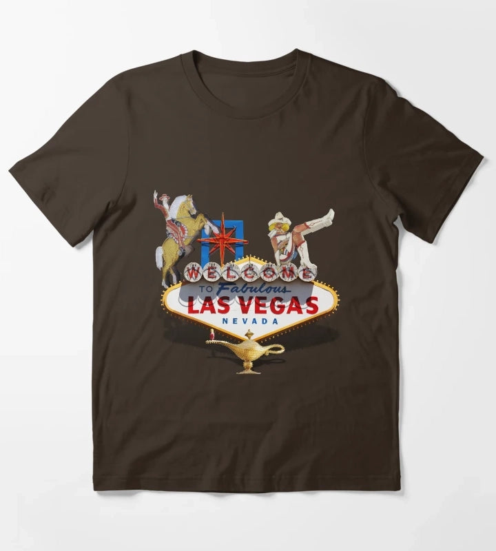 Las Vegas Welcome Sign T-Shirt Brown