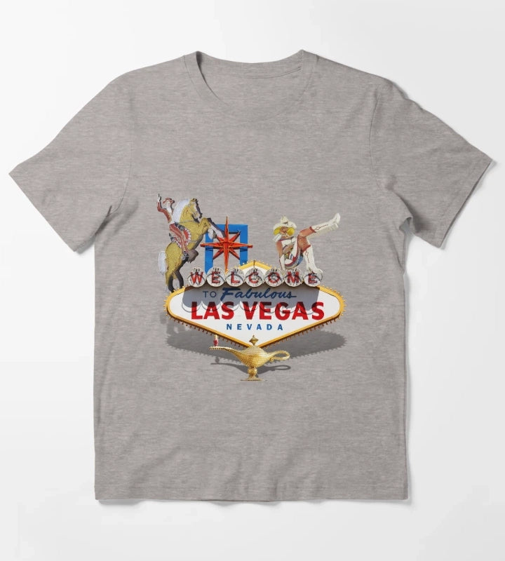 Las Vegas Welcome Sign T-Shirt Heather Grey