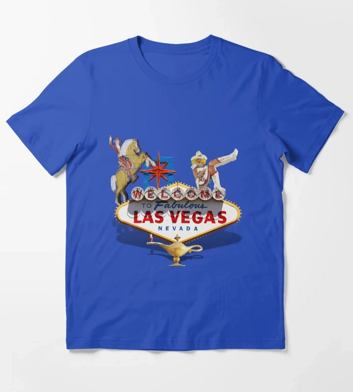 Las Vegas Welcome Sign T-Shirt Blue