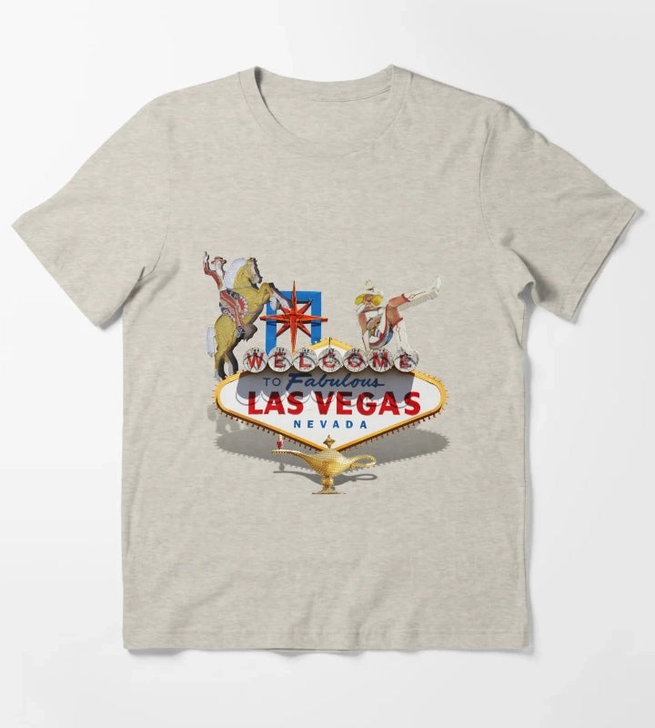 Las Vegas Welcome Sign T-Shirt Cream