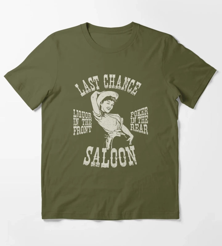 Last chance Saloon T-Shirt Olive Green