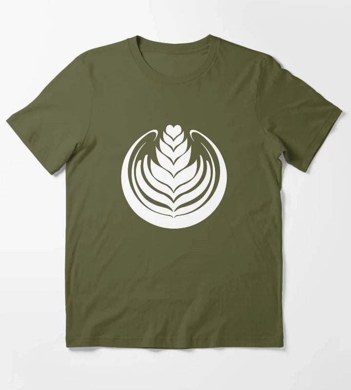 Latte Art Tulip T-Shirt Olive Green