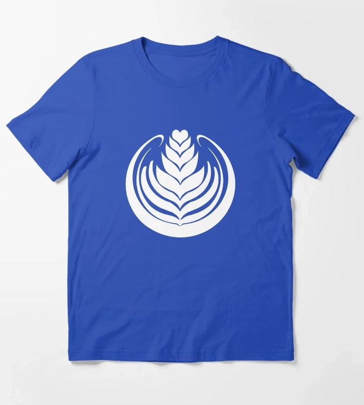 Latte Art Tulip T-Shirt Blue
