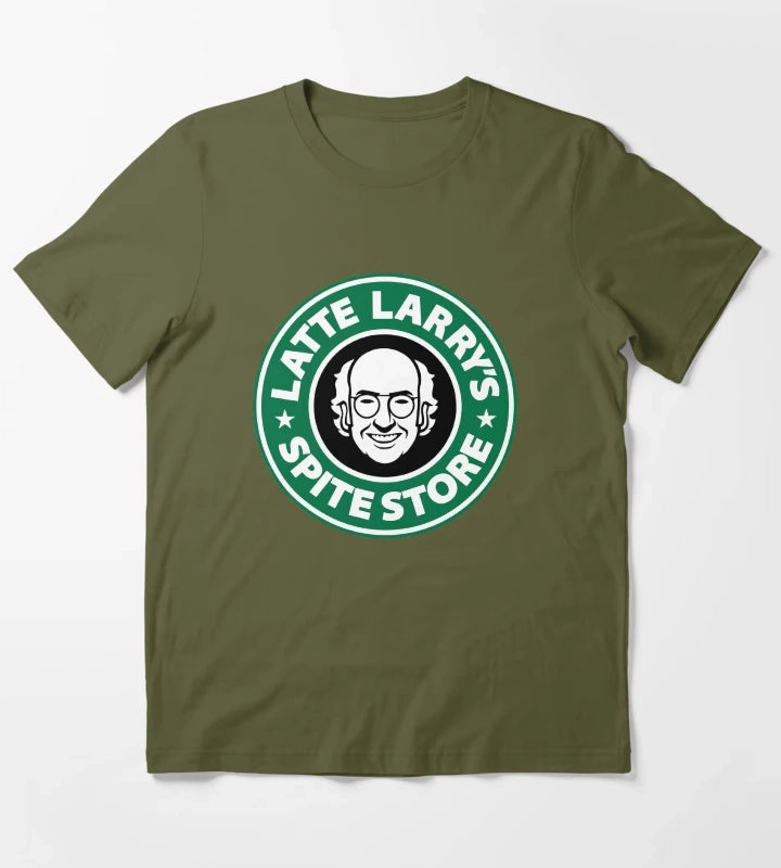 Latte Larrys Spite Store T-Shirt Olive Green