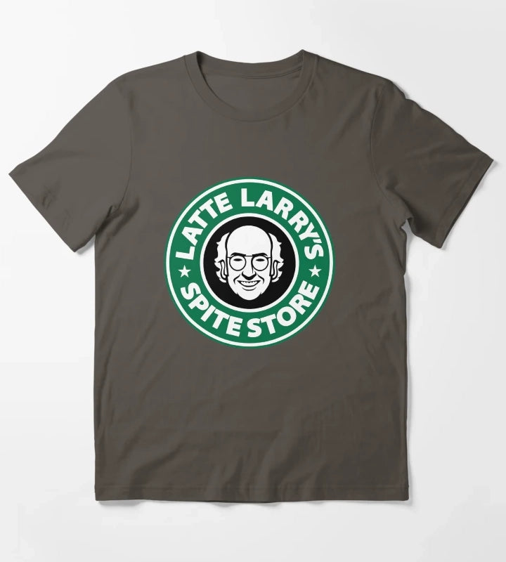 Latte Larrys Spite Store T-Shirt Dark Grey