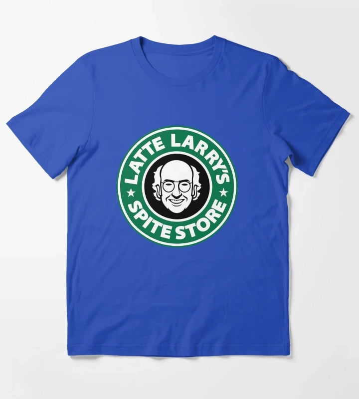 Latte Larrys Spite Store T-Shirt Blue