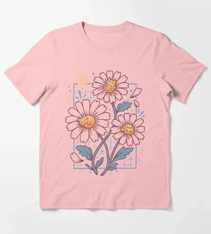 Lazy Daisy Cats T-Shirt Dark Grey
