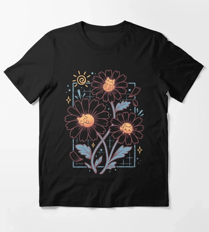 Lazy Daisy Cats T-Shirt