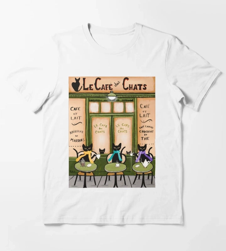 Le Cafe des Chats T-Shirt White