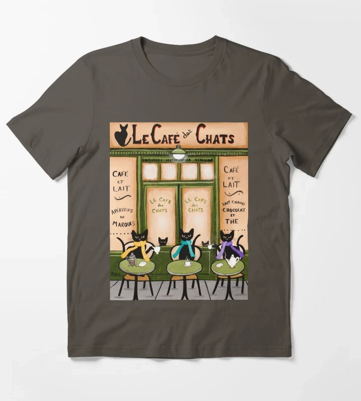 Le Cafe des Chats T-Shirt Dark Grey