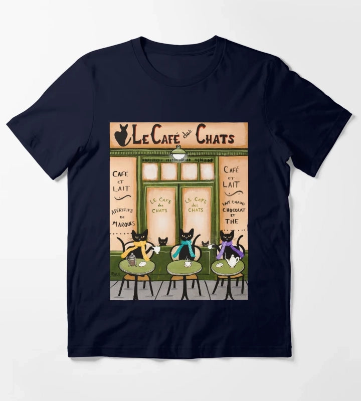 Le Cafe des Chats T-Shirt Navy