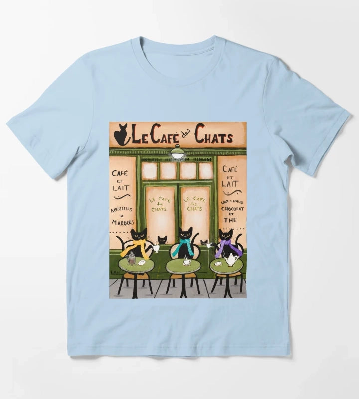 Le Cafe des Chats T-Shirt Sky Blue