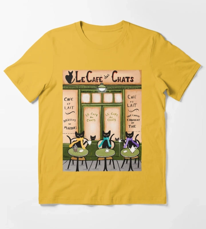 Le Cafe des Chats T-Shirt Yellow