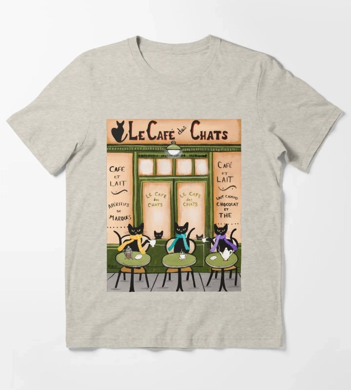 Le Cafe des Chats T-Shirt Cream