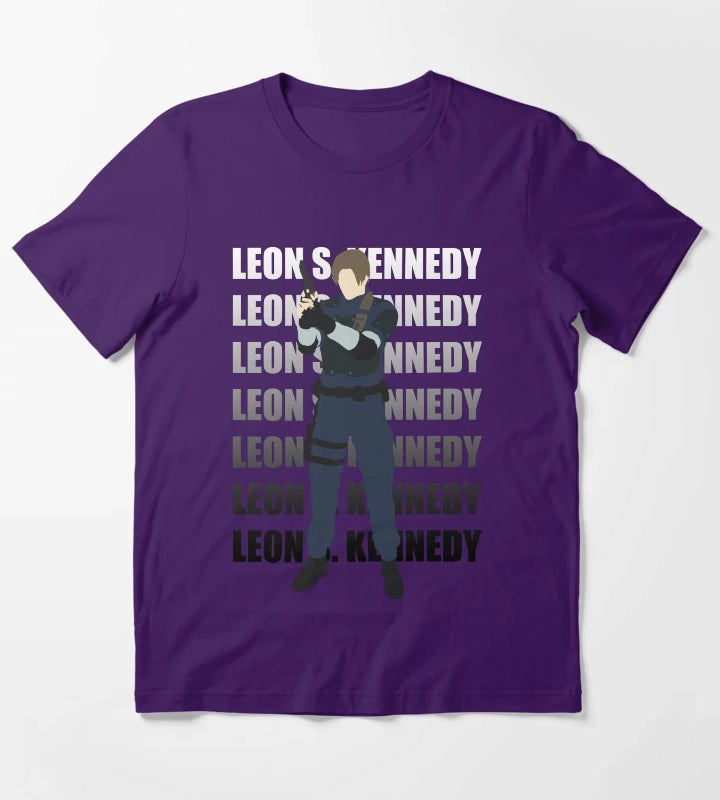 Leon Kennedy Residen Evil 2 T-Shirt Purple