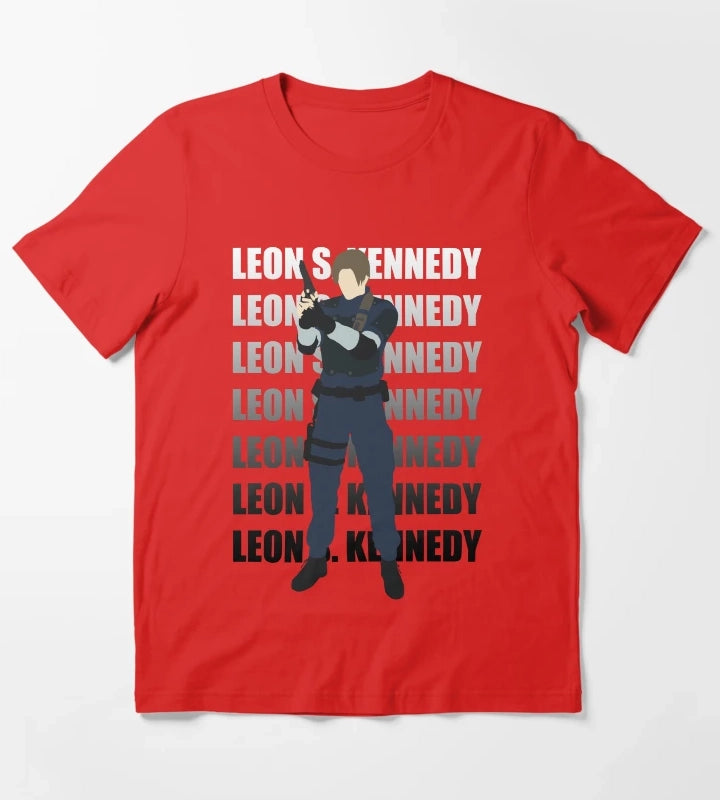 Leon Kennedy Residen Evil 2 T-Shirt Red