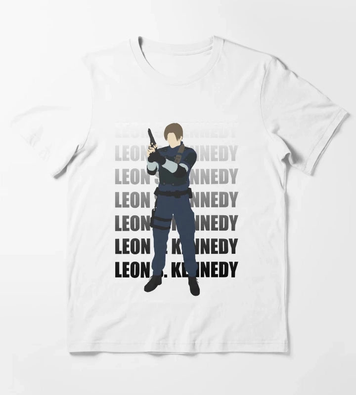Leon Kennedy Residen Evil 2 T-Shirt White