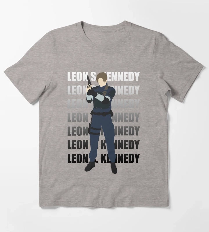 Leon Kennedy Residen Evil 2 T-Shirt Heather Grey