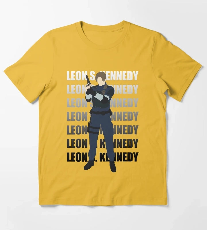 Leon Kennedy Residen Evil 2 T-Shirt Yellow