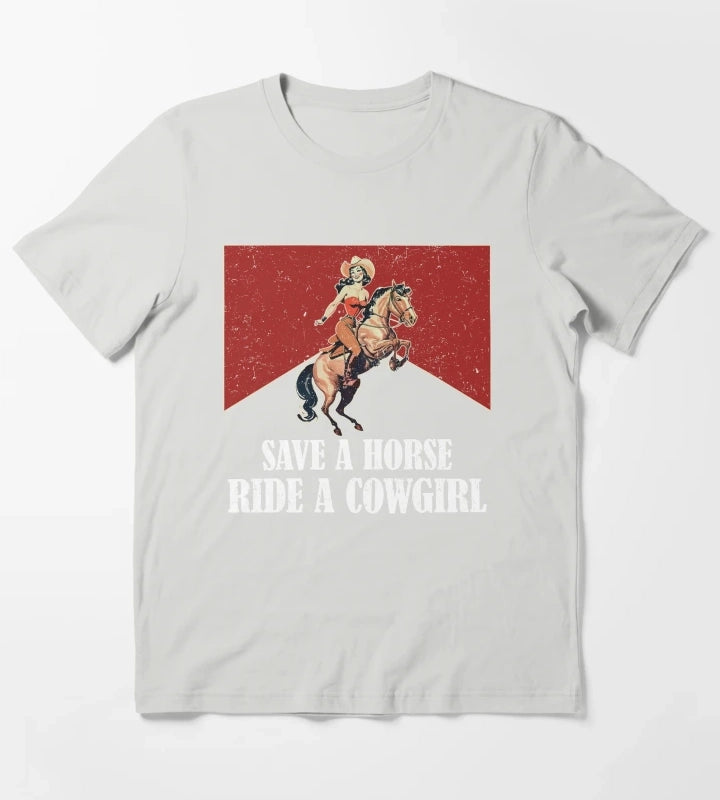 Lesbian Subtle WLW Ride A Cowgirl Queer Gay Pride Month T-Shirt Light Grey