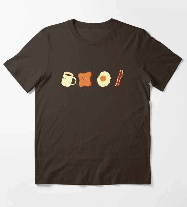 Lets All Go And Have Breakfast T-Shirt Brown