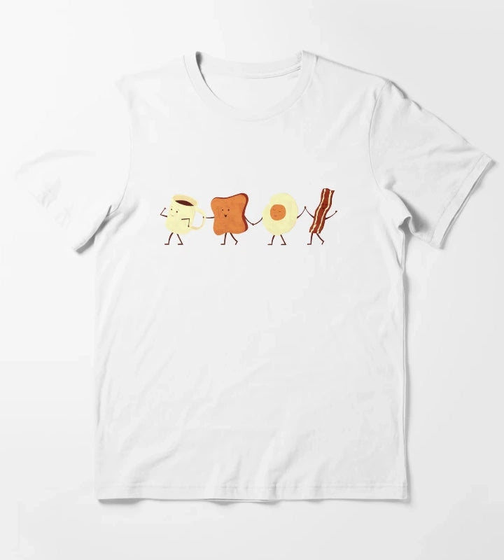 Lets All Go And Have Breakfast T-Shirt White