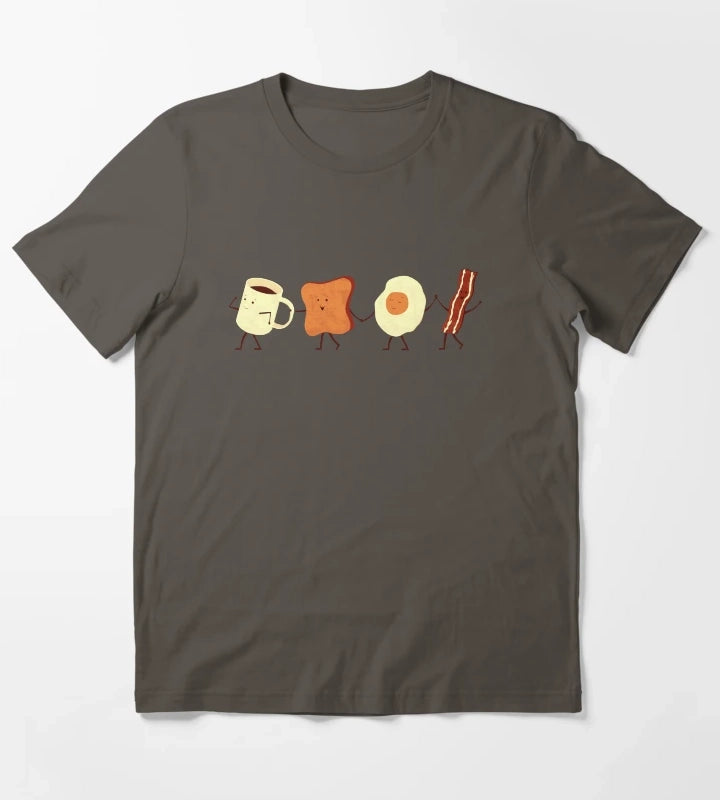 Lets All Go And Have Breakfast T-Shirt Dark Grey