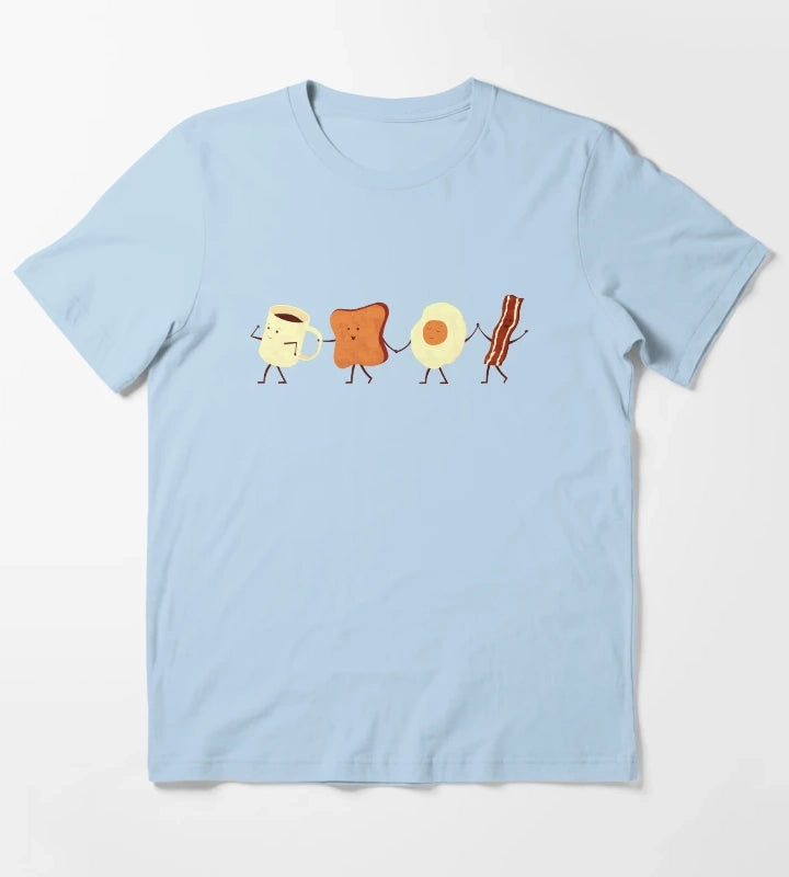 Lets All Go And Have Breakfast T-Shirt Sky Blue