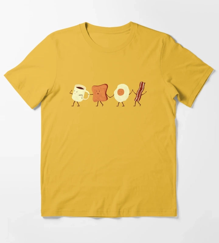 Lets All Go And Have Breakfast T-Shirt Yellow