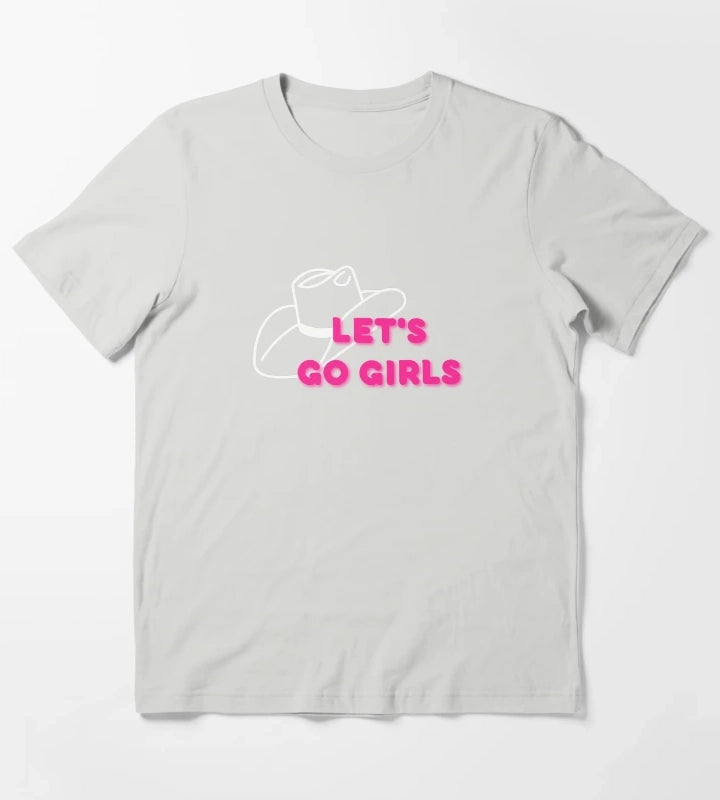 Lets Go Girls Black T-Shirt Light Grey